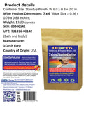 Medicinal Wipes, IslandSuntanLotion, 1Earth, Case of 6 Packs of 16 (96 Wipes)