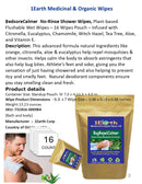 Medicinal Wipes, BugRepelCalmer, 1Earth, Case of 6 Packs of 16 (96 Wipes)