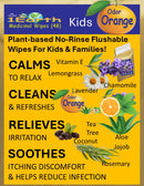 Medicinal Wipes, KidsOdorOrange, 1Earth, Pack of 16