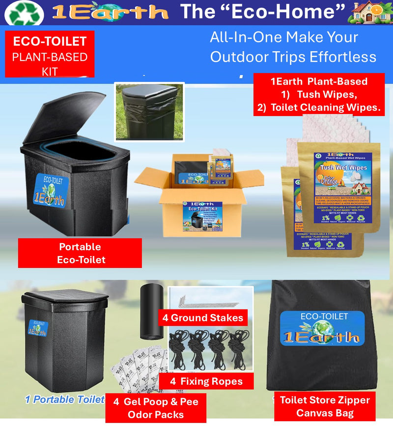 Eco-Toilet Kit with Tent, 1Earth