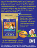 Medicinal Wipes with Carabiner, DeodorizingSanitizer, 1Earth, Case of 6 Packs of 16 Wipes and Carabiner (96 Wipes and 6 Carabiners)