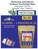 Medicinal Wipes, SeniorOdorOrange, 1Earth, Case of 6 Packs of 16 (96 Wipes)