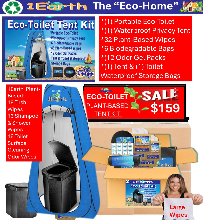 Eco-Toilet Kit with Tent, 1Earth