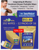 Medicinal Wipes, Mens SweatReducer, 1Earth, Case of 6 Packs of 16 (96 Wipes)