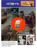 Medicinal Wipes with Carabiner, DeodorizingSanitizer, 1Earth, Case of 6 Packs of 16 Wipes and Carabiner (96 Wipes and 6 Carabiners)