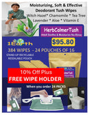 Medicinal Wipes, HerbCalmerTush, 1Earth, Pack of 16