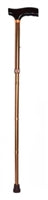Folding Cane, Bronze Finish, T-Shape Handle, Adjustable 33" to 37", Aluminum