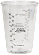 SOLO Plastic Medical & Dental Cups, TP10DGM, Graduated, 10 Ounce, Clear