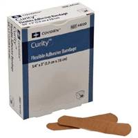 Curity Adhesive Strip 3/4 X 3 Inch Fabric Rectangle Tan Sterile, 44100 - Box of 50