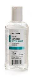 McKesson Hand Sanitizer with Aloe 4 oz. Ethyl Alcohol Gel Bottle, 16-1068 - Case of 24