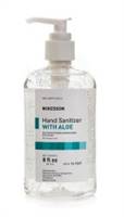 McKesson Hand Sanitizer with Aloe 8 Ounce Ethyl Alcohol Gel Pump Bottle, 16-1069 - CASE OF 24