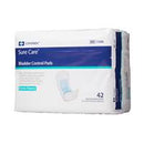 Sure Care Bladder Control Pad 14-1/2 Inch Length Heavy Absorbency Polymer One Size Fits Most Unisex Disposable, 1130A - Case of 168
