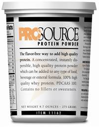 ProSource Protein Supplement, Unflavored 9.7 oz. Tub Powder, 11162 - Case of 6