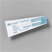 3M Comply SteriGage Sterilization Chemical Integrator Strip Steam 2 Inch, 1243A - Pack of 500