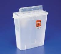 In-Room Sharps Container 1-Piece 16-1/4 H X 13-3/4 W 6 D Inch 3 Gallon Translucent Horizontal Entry Lid, 85221 - SOLD BY: PACK OF ONE