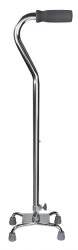 Small Base Quad Cane, McKesson, Steel 30 to 39 Inch Height Chrome, 146-10301F-4 - Case of 4