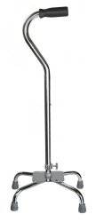 Large Base Quad Cane, McKesson, Steel 29 to 37-1/2 Inch Height Chrome, 146-10300-4 - Case of 4