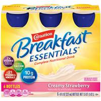 Carnation Breakfast Essentials Creamy Strawberry Flavor 8 Ounce Container Bottle Ready to Use, 12230500 - CASE OF 24