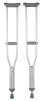 Underarm Crutches, McKesson, Aluminum Frame Adult 350 lbs. Weight Capacity Push Button / Wing Nut Adjustment Push Button / Wing Nut Adjustment, 146-10400-8 - 1 Pair