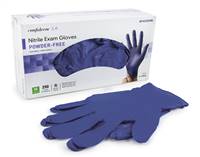McKesson Confiderm 3.0 Exam Glove Medium Nitrile Standard Cuff Length Textured Fingertips Blue , 14-6N34 - Case of 2500