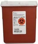 Phlebotomy Sharps Container, AutoDrop, 2.2 Quart , 1-Piece, Vertical Entry Lid, 1522SA