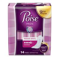 Poise Bladder Control Pad 3 X 11 Inch Length Heavy Absorbency Absorb-Loc Regular Female Disposable, 19568 - Case of 84