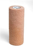 Coban Cohesive Bandage 6 Inch X 5 Yard Standard Compression Self-adherent Closure Tan NonSterile, 1586 - Pack of 12