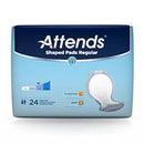 Attends Shaped Regular Bladder Control Pad, 24-1/2 Inch Length Heavy Absorbency Triple Moisture Locking Core One Size Fits Most Adult Disposable, SPDR - BAG OF 24