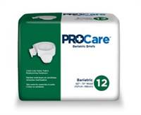 ProCare Adult Brief Tab Closure 2X-Large Disposable Heavy Absorbency, CRB-017 - Pack of 12