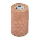 Coban Cohesive Bandage 4 Inch X 5 Yard Standard Compression Self-adherent Closure Tan Sterile, 1584S - Case of 18