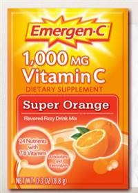 Emergen-C Super Orange Flavor 0.3 oz. Individual Packet Powder, 07631430203 - EACH