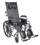 Reclining Wheelchair, McKesson, Desk Length Arm Padded, Removable Arm Style Mag Wheel Black 18 Inch Seat Width 300 lbs. Weight Capacity, 146-SSP18RBDDA - EACH