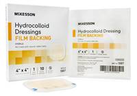 Hydrocolloid Dressing, McKesson, 4 X 4 Inch Square Sterile, 1887 - Pack of 10