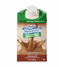 Thick & Easy Thickened Beverage 8 oz. Carton Chocolate Flavor Ready to Use Nectar Consistency, 72447 - Case of 27