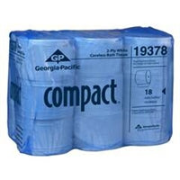 Georgia Pacific Compact Toilet Tissue, White 2-Ply Coreless Roll, 1500 Sheets, 19378