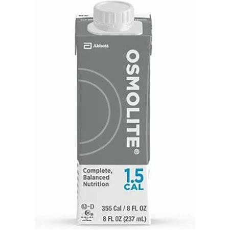Osmolite 1.5 Cal Formula, 8 Ounce Carton, Unflavored, Nutrition Supplement, Abbott 64837 - Case of 24