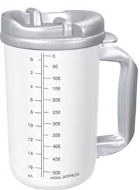 Drinking Mug, 20 oz. Clear Cup / Granite Lid Plastic Reusable, TM-20 - Case of 50