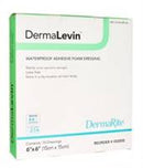 DermaLevin Foam Dressing 6 X Inch Square Adhesive with Border Sterile, 00285E - BOX OF 10