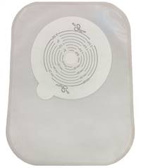 Securi-T Filtered Ostomy Pouch One-Piece System 8 Inch Length 1/2 to 2-1/2 Inch Stoma Closed End Trim To Fit, 7608002 - Box of 30