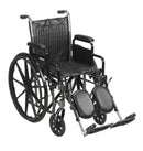Wheelchair, McKesson, Desk Length Arm Padded, Removable Arm Style Composite Wheel Black 16 Inch Seat Width 250 lbs. Weight Capacity, 146-SSP216DDA-ELR - EACH