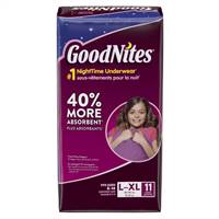 GoodNites Female Youth Underwear Pull On with Tear Away Seams Large / Extra Large, XL,  Disposable Heavy Absorbency, 41316 - CASE OF 44