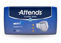 Attends Classic Adult Brief Tab Closure Medium Disposable Heavy Absorbency, BRB20 - Pack of 24