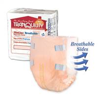 Tranquility Slimline Breathable Adult Brief Tab Closure Large Disposable Heavy Absorbency, 2306 - Case of 96