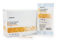 McKesson Swabstick Cotton Tip Wood Shaft 3 Inch NonSterile 100 per Pack, 24-103 - CASE OF 10000