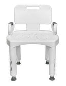 Bath Bench, McKesson, Removable Arm Rail Plastic Frame Removable Back 16 to 20-1/2 Inch Height, 146-RTL12505 - Case of 4