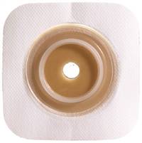 Sur-Fit Natura Colostomy Barrier Trim to Fit, Standard Wear Stomahesive, White Tape 1-3/4 Inch Flange Hydrocolloid Up to 1 to 1-1/4 Inch Stoma 4 X 4 Inch, 125259 - Box of 10