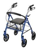 4 Wheel Rollator, McKesson, 31 to 37 Inch Blue Folding Steel Frame 31 to 37 Inch, 146-10257BL-1 - EACH