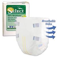 Select Soft n' Breathable Adult Brief Tab Closure Medium Disposable Heavy Absorbency, 2627 - CASE OF 96