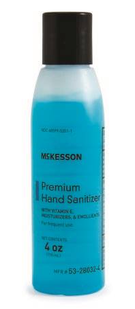 McKesson Premium Hand Sanitizer 4 oz. Ethyl Alcohol Gel Bottle, 53-28032-4 - EACH
