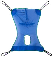 Mesh Full Body Commode Sling, Patient Lift Sling with Commode Opening, Medium Size, 4 or 6 Points, Without Head Support